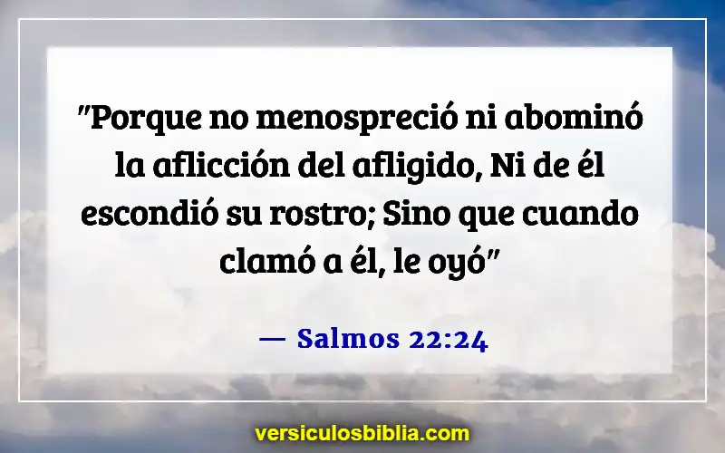 Versículos bíblicos sobre el dolor (Salmos 22:24)