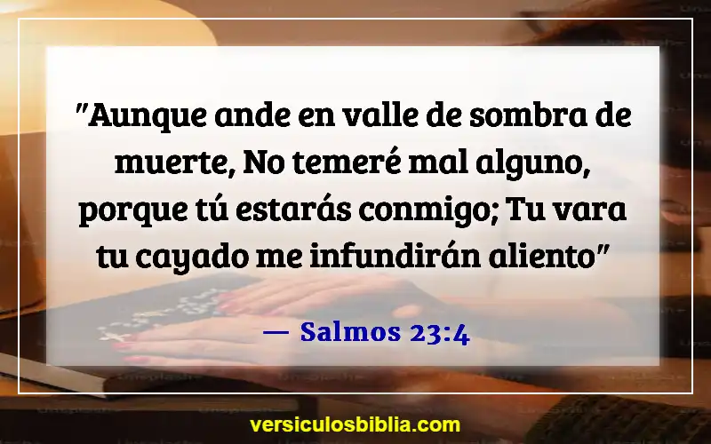 Versículos bíblicos sobre cómo lidiar con la muerte (Salmos 23:4)