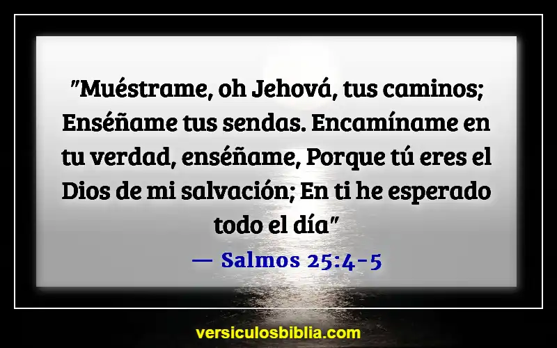 Versículos de la Biblia sobre cuestionar a Dios (Salmos 25:4-5)