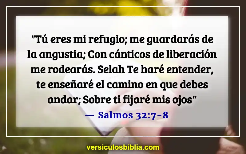 Versículos bíblicos sobre confiar en Dios (Salmos 32:7-8)