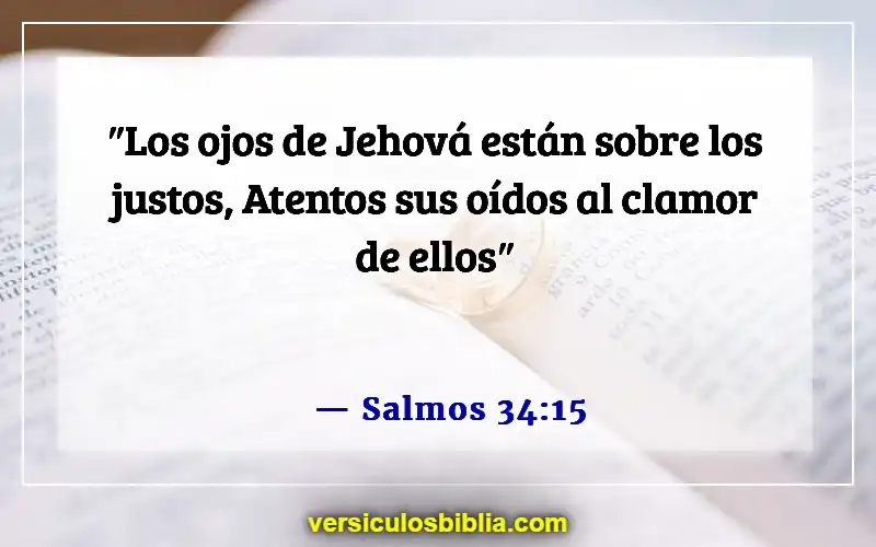 Versículos de la Biblia sobre la oración en el hogar (Salmos 34:15)