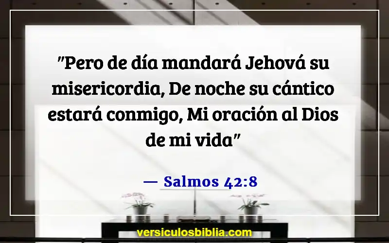 Versículos de la Biblia sobre el tiempo de quietud (Salmos 42:8)