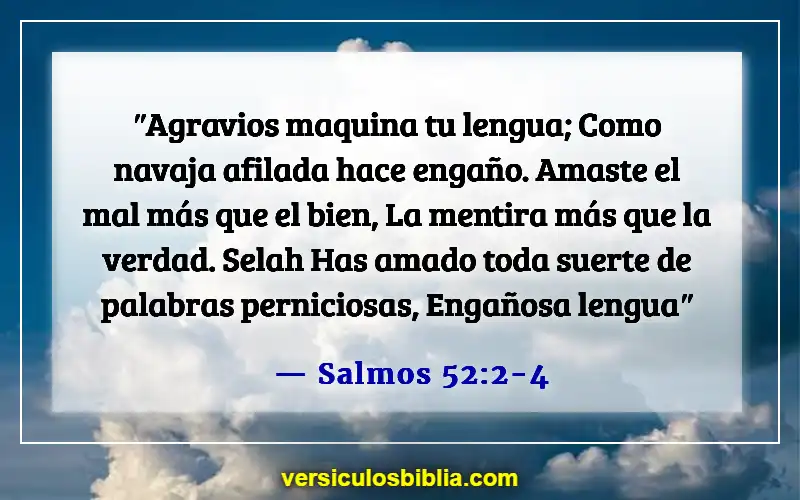 Versículos de la Biblia sobre las personas que son problemáticas (Salmos 52:2-4)