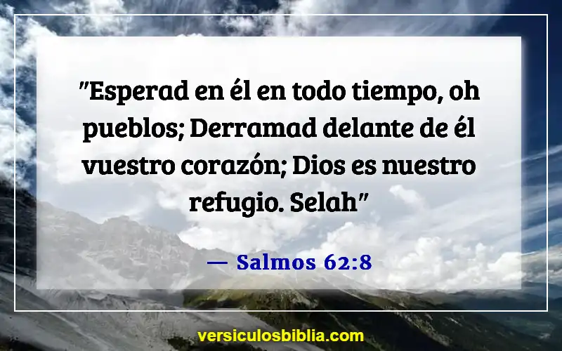 Versículos bíblicos sobre confiar en Dios (Salmos 62:8)