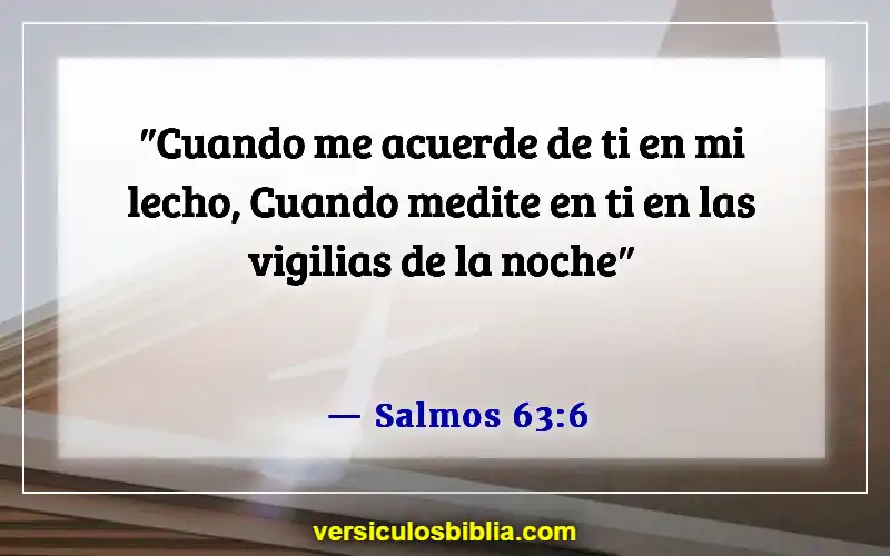 Versículos de la Biblia sobre el tiempo de quietud (Salmos 63:6)