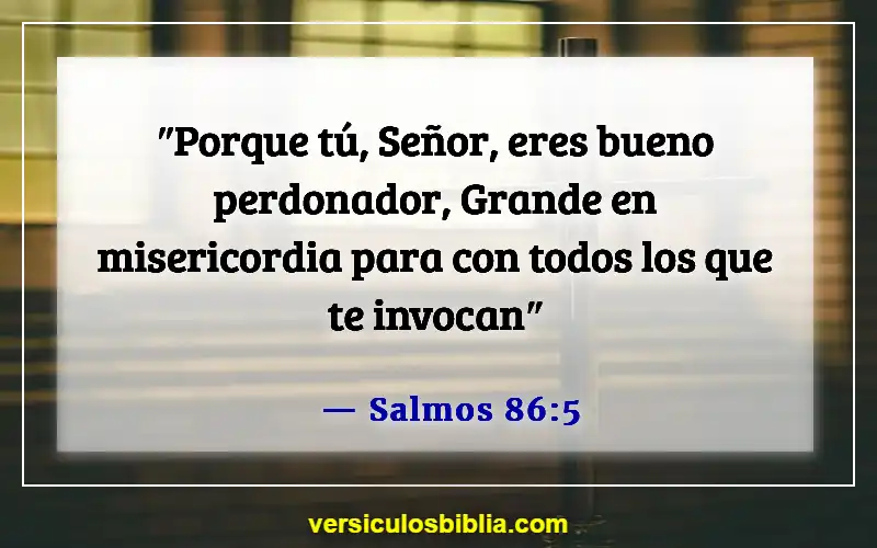 Versículos de la Biblia sobre perdonarse unos a otros (Salmos 86:5)