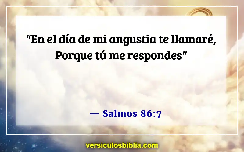 Versículos de la Biblia sobre pedir en el nombre de Jesús (Salmos 86:7)