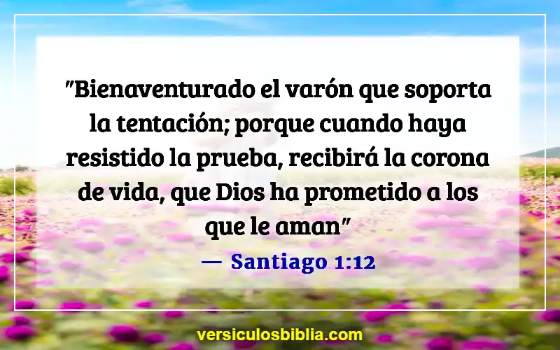 Versículos de la Biblia sobre caer en la tentación (Santiago 1:12)