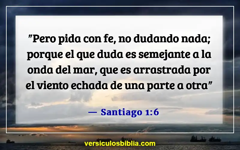 Versículos de la Biblia sobre pedir en el nombre de Jesús (Santiago 1:6)