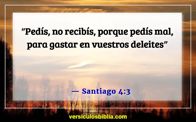 Versículos de la Biblia sobre pedir en el nombre de Jesús (Santiago 4:3)