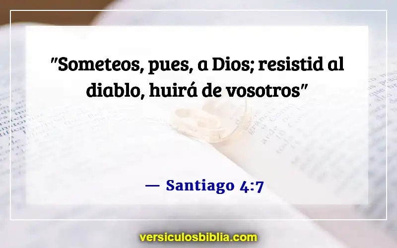 Versículos de la Biblia sobre caer en la tentación (Santiago 4:7)