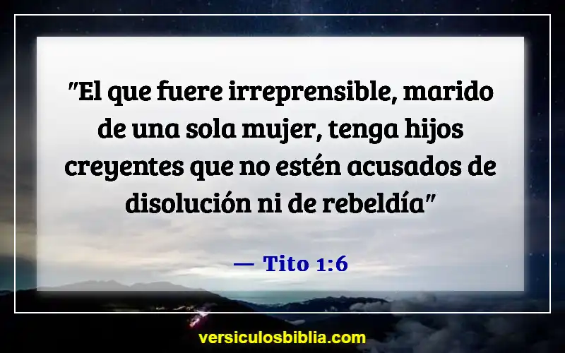 Versículos de la Biblia sobre el hombre como cabeza del hogar (Tito 1:6)