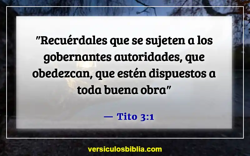 Versículos de la Biblia sobre honrar a los líderes (Tito 3:1)