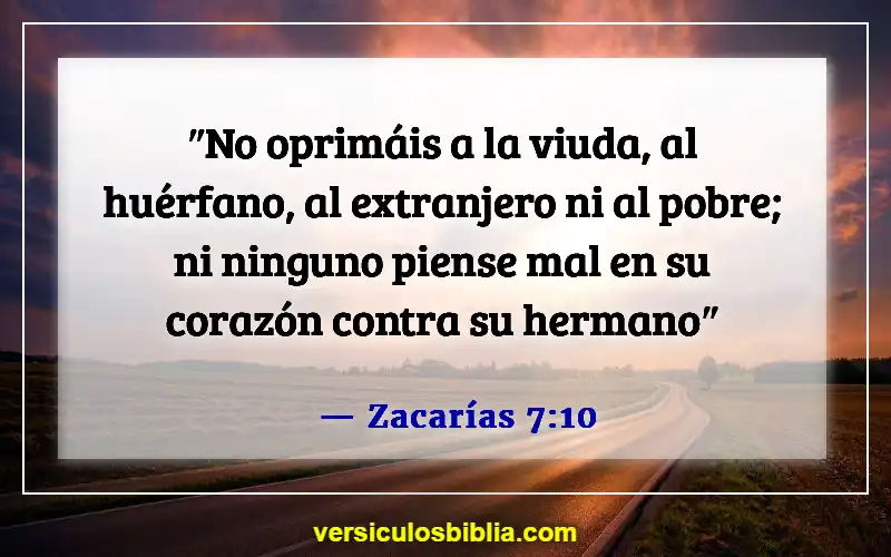 Versículos bíblicos sobre el mal en el mundo (Zacarías 7:10)