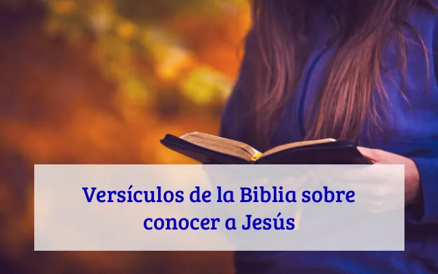 Versículos de la Biblia sobre conocer a Jesús