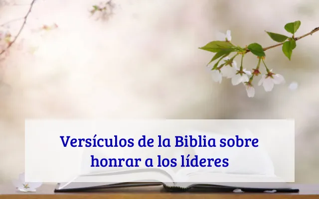 Versículos de la Biblia sobre honrar a los líderes