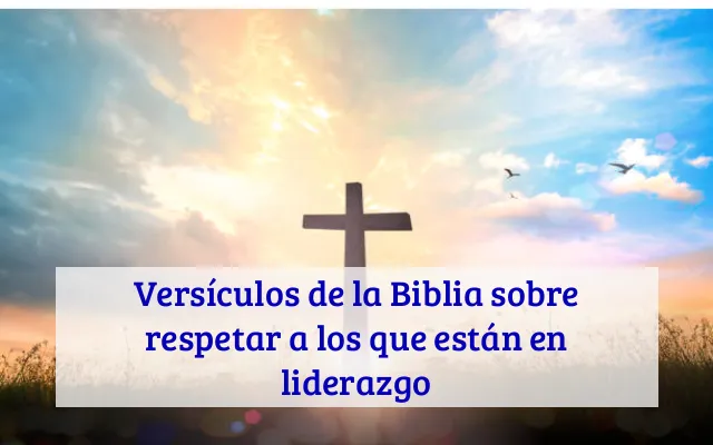 Versículos de la Biblia sobre respetar a los que están en liderazgo